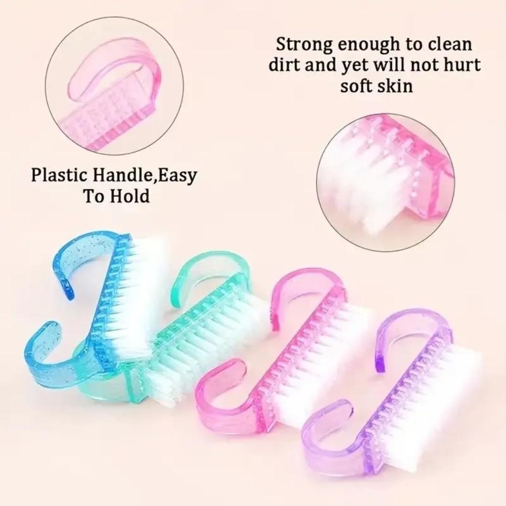 4PCS/SET Dedusting Nail Cleaner Soft Bristles Pedicure Brush Acrylic Nail Brush Tools  Nail Care