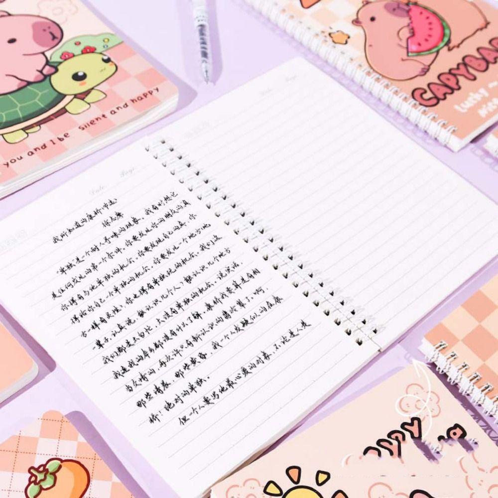 Capybara Spiralhefte A5 Lite Notisblokk Notisblokk Capybara Notisbok Studentdagbok