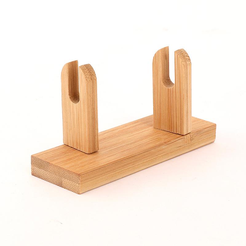Chinese Durable Base Bamboo Folding Hand Fan Display Stand Folding Hand Fan Stand Display Holder Home Decoration
