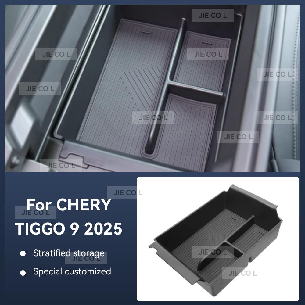 Für CHERY TIGGO 9 PHEV 2025 Auto Mittelkonsole Armlehne Aufbewahrungsbox Organizerbox Innenzubehör Verstauen Aufräumen