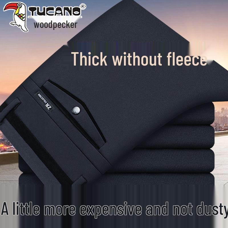 

Woodpecker Мужские зимние флисовые брюки на резинке, не требующие глажки, свободного кроя, с прямыми штанинами 30 (Waist 2.3 Feet) 110-120 Jin