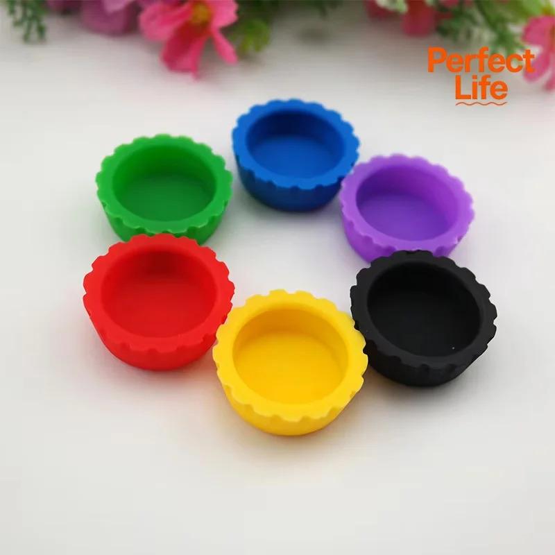 2/12/24Pcs Silicone Beer Bottle Caps Bar Home Brewing Wine Making Barware Cover Bottle Cover  Soy Corktail Lid Candy Colors
