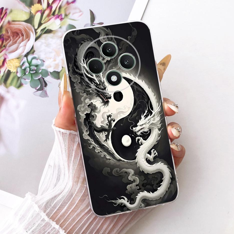 For Oppo Reno 12F 5G Case Reno12 FS Cool Dragon Tiger Painted Cover Soft Silicone Phone Case For Oppo Reno12 F 4G Reno12F Fundas