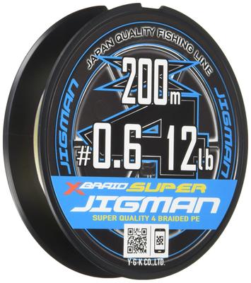 Super Jigman X4 200m 12lb 5 Colors X-Braid 0.6