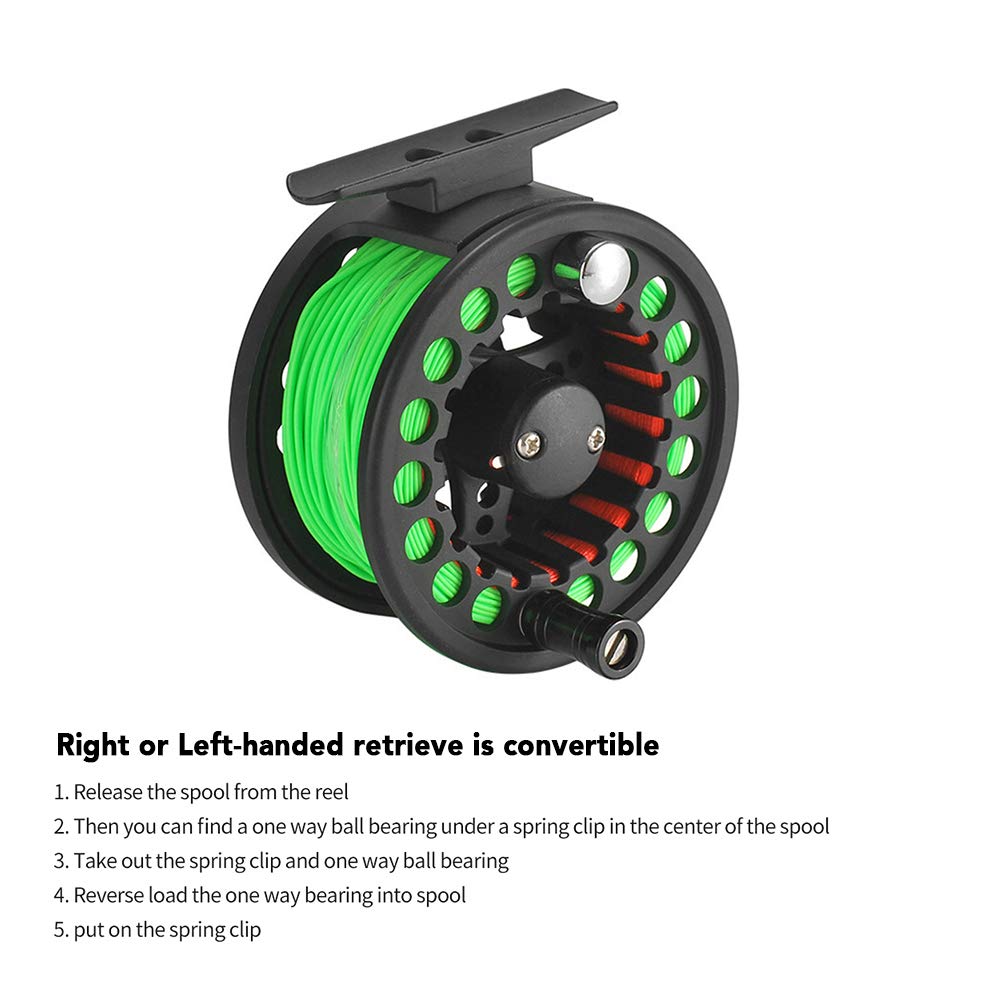 Lixada Fly Reel with Aluminum High Gear Ideal for and Fishing Tackle Line, 2+1BB, Alloy, Lightweight, Strength, Durable, 11 Ratio, Rivers, Lakes,