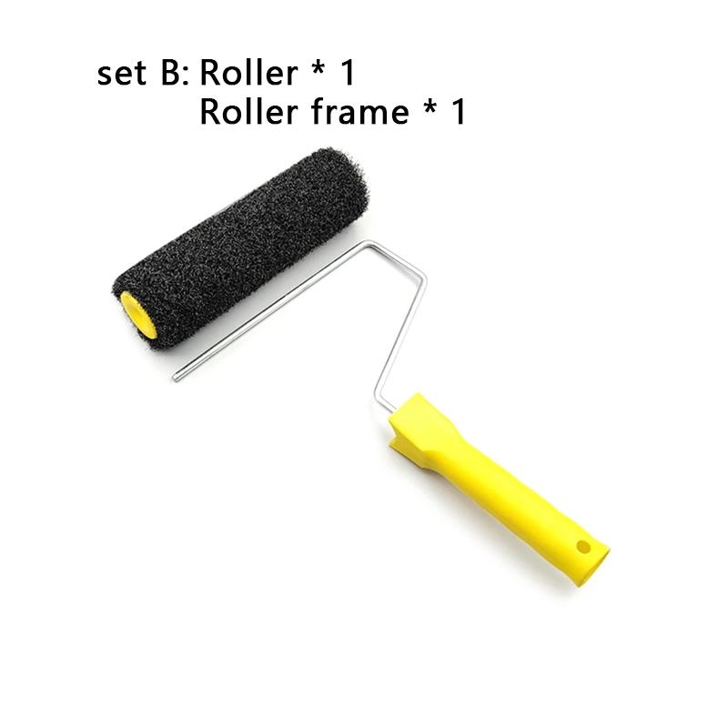 9-Inch Black Fiber Roller Brush for Putty Application, Wall Art Texture - Home Decor DIY Tool, 9inc, Black, Fiber Brush, Roller,