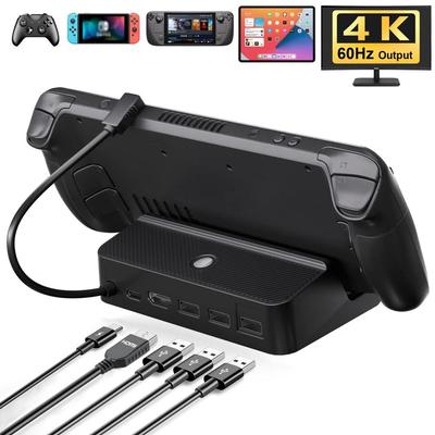 5-in-1 Dampf-Dockingstation für Valve Steam Deck Aufladen mit HDMI TV-Modus 4K@60Hz Ausgabe