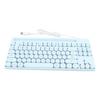 87 Keys Wired Gaming Keyboard ABS Punk Round Keycaps USB Keyboard with Light and Stand for Computer Laptop PC Blue