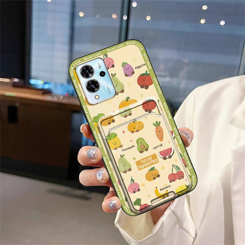 Cover Cute Phone Case For ZTE Blade V40 Pro Shockproof Anti-knock Silicone Card Slot Protective Soft Case Graffiti TPU