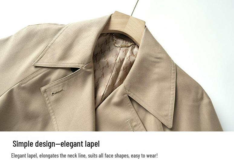 Available: Nan You Women's Asymmetric Trench Coat - 2026 Spring/Autumn Collection, Petite Size, Versatile and Stylish.