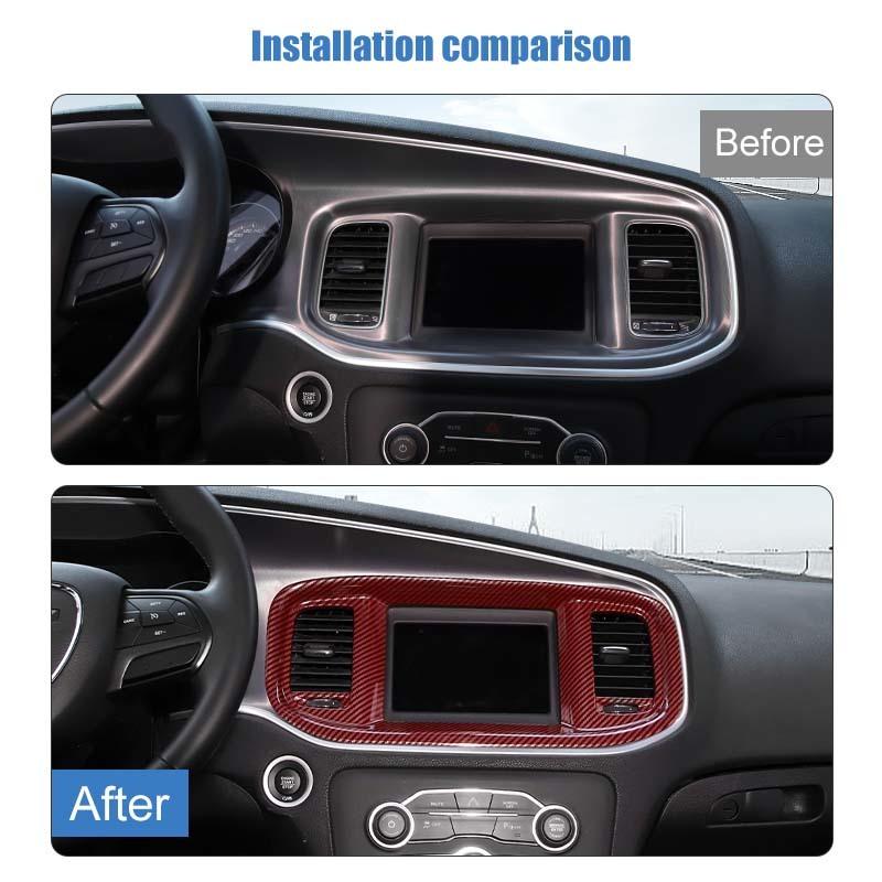 ABS Navigatiepaneel Decoratie Beschermhoes Sticker Geschikt Voor Dodge Charger 2015 En Hoger Auto Interieur Accessoires