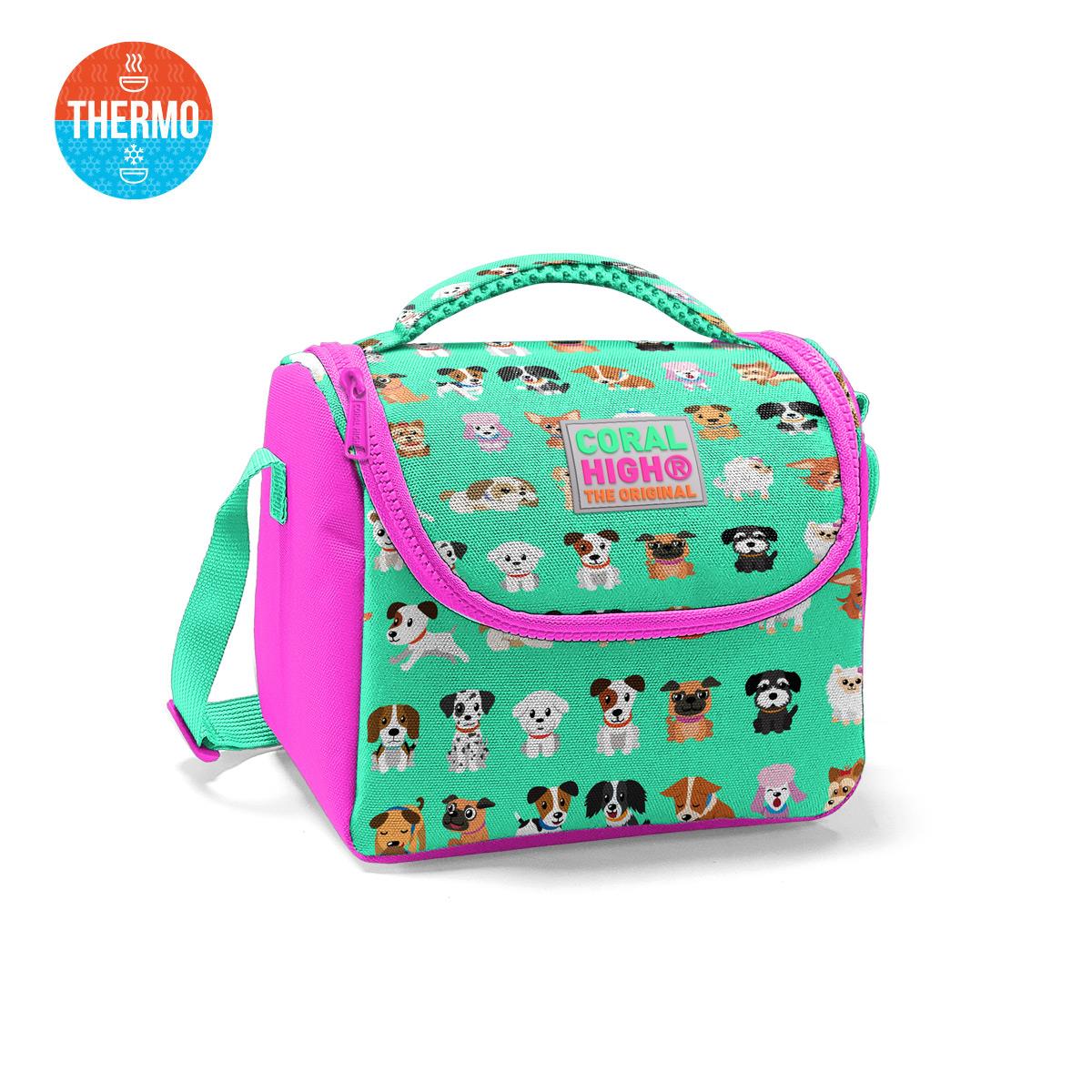 

Coral High Kids Su Yeşili Pembe Köpek Desenli Thermo Beslenme Çantası 11715