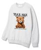 TI.GLAKE Headset Bear Sweatshirt Light Grey [Fleece Lining]