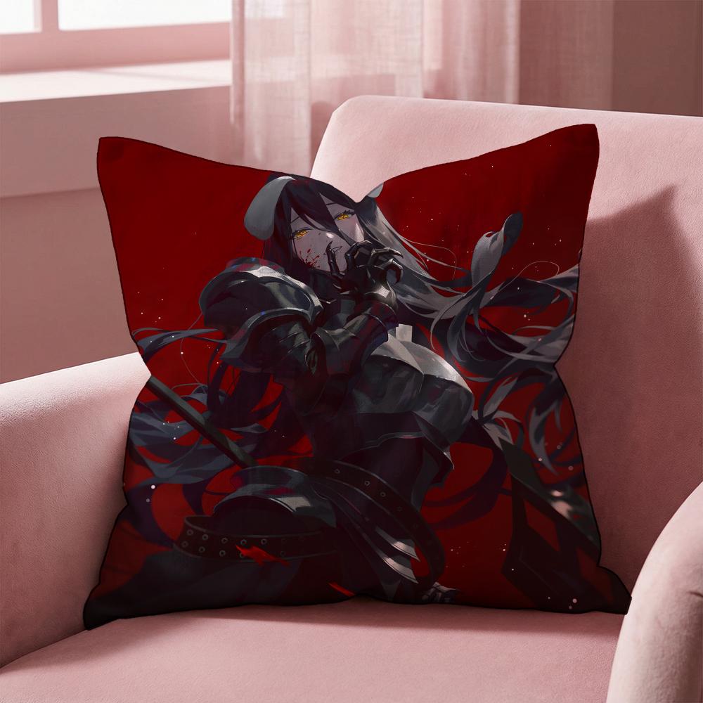 OVERLORD Albedo Anime Cushion Cover Multi-Scene Pillow Cover for Home & Car - Reversible, Soft & Durable for Daily Use
