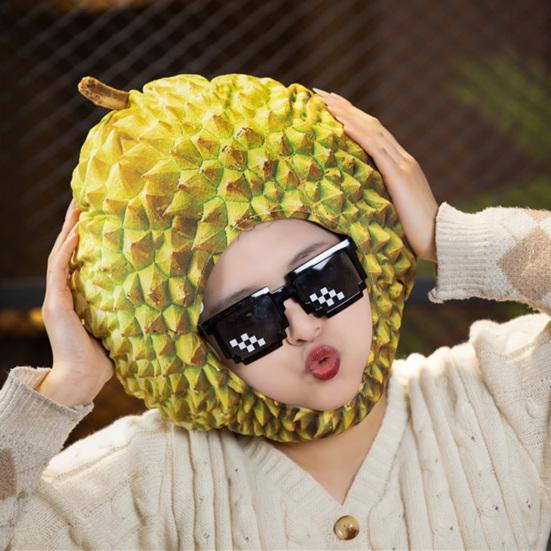 Fruit Headgear Simulation Durian Hat Cute Funny Cross-dressing Headwear Decorative Selfie Props Cartoon Cosplay Costume Accessories Performance Props