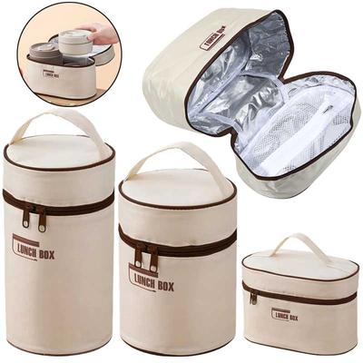 Portable Lunch Bag Food Insulated Box Waterproof Shoulder Strap Insulated Box, Hand-held Lunch Box Bag, Fresh Aluminum
