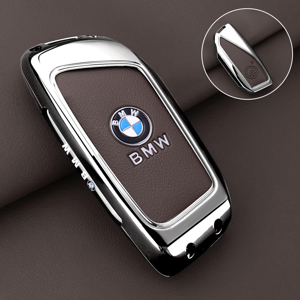 MLKJ3 Zinc Alloy Car Remote Key Case Cover Protector Shell for BMW X1 U11 X7 X5 G05 LCI I7 IX XM Series 7 740Li U06 G81 M3 Accessory