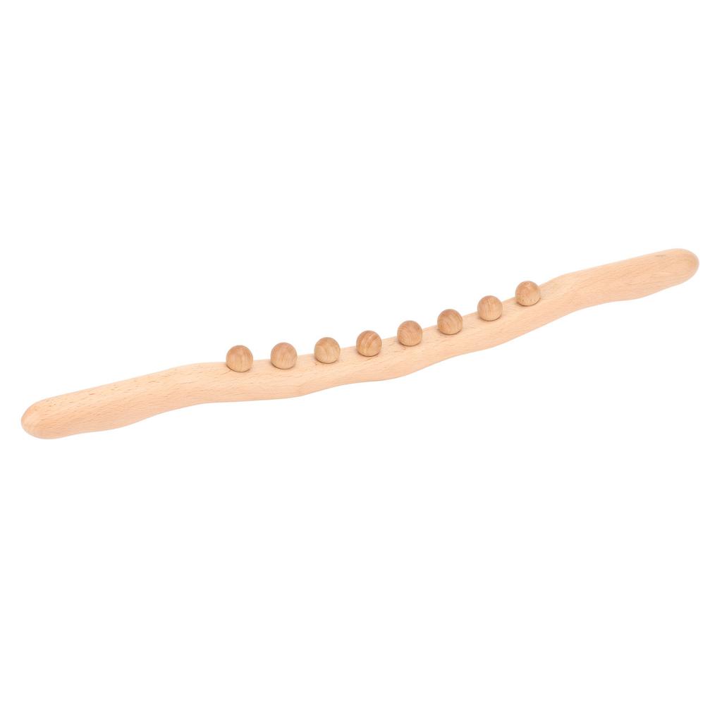 Sha Massage Tool Men Women Handheld 8 Bead Muscle Relax Wooden Scraping Stick for Neck Back