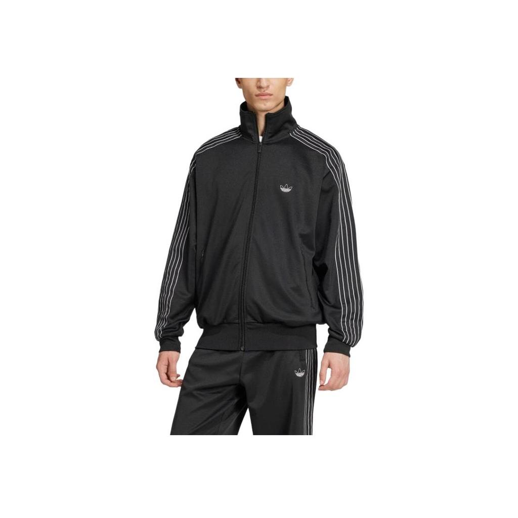 adidas Originals Firebird FW24 Giacca da Tuta Trefoil con Striscia Laterale Moda Confortevole Morbida Giacca Uomo con Collo Alto Nero IY4887