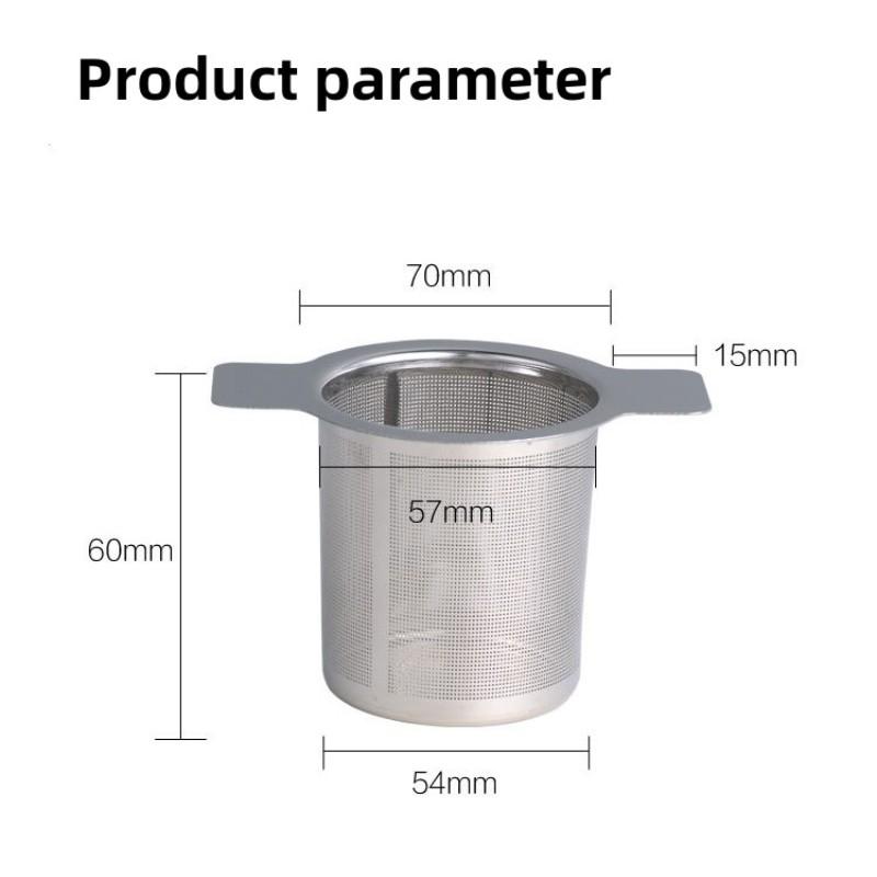 Teinfuser i rostfritt stål Återanvändbar tesil Lösbladste Kryddsil Mesh Tefilter Sil Kökstillbehör