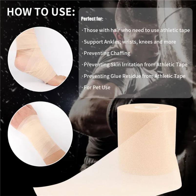 Durable And Safe Foam Cotton Skin Film Self-Adhesive Elastic Bandage Elbow Knee Skin Mask Film Foam Underwrap Sports Pre-Wrap For Athletic Tape