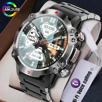 Bluetooth Call Smart Watch Men Custom Dial 450mah Battery 100+sports Mode 1.39'' Outdoor Sport Smartwatch Men Women+box
