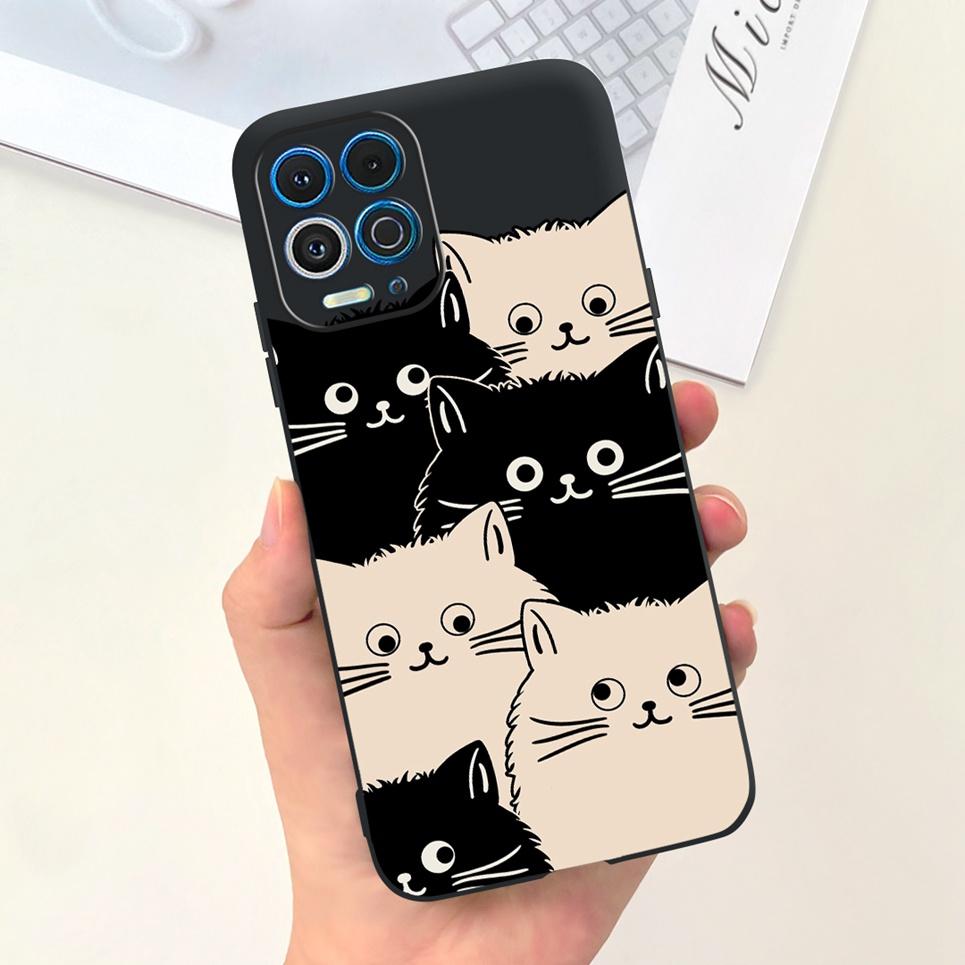 For Cover Motorola Edge S 5G / Motorola Moto G100 Gothic Style Black Cat Cool Pattern Funda Etui For MotoG100 EDGES Soft TPU Bag