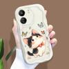 Cute Cartoon Pattern Cream Texture Casing Wavy Edge Soft Silicone Cover Phone Case for Xiaomi Redmi