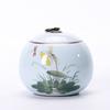 Classical Style Hand-painted Ceramic Tea Cans Non-woven Sealed Tea Storage Tank Household Large Fresh-keeping Moisture-proof Can