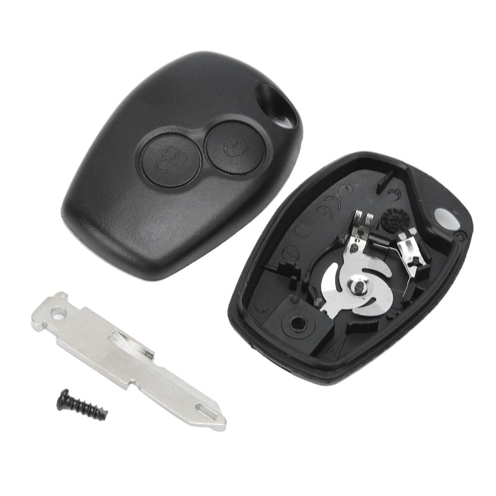 Auto 2-Knopf Schlüsselanhänger Gehäuse Fernbedienungsschlüssel Schale Ersatz mit Schlüsselrohling Passend für Renault 206