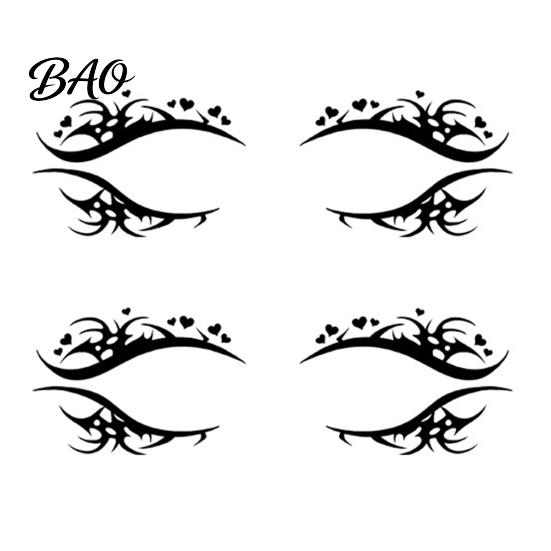 Ghostly Eye Decorations 2 Pairs Halloween Tattoo Stickers, Waterproof Temporary Face Decals with Creative Festival Party Supplies Pumpkin Bat