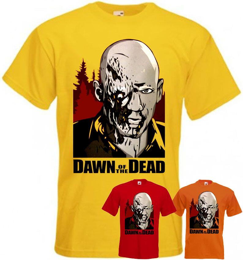 Dawn Of The Dead v23 T-shirt orange red horror movie Romero all sizes S5XL