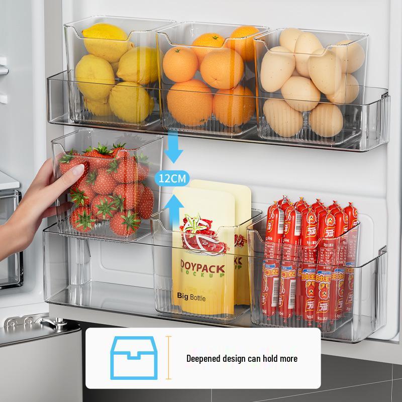 Refrigerator Side Door Fresh-Keeping Storage Box for Fruits, Vegetables, Ginger, Garlic, and Sundries
