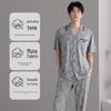 Men's Modal Cotton Pajama Set: Short Sleeve & Long Pants Summer Homewear - Wearable Outdoors