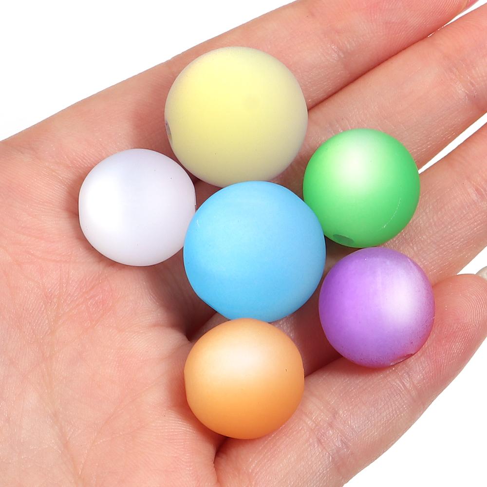5 pièces 16/20 mm Perles Acryliques Œil de Chat Mat Rondes Perles Espacement Libres Pour la Fabrication de Bijoux Bracelets DIY Accessoires Porte-clés de Téléphone
