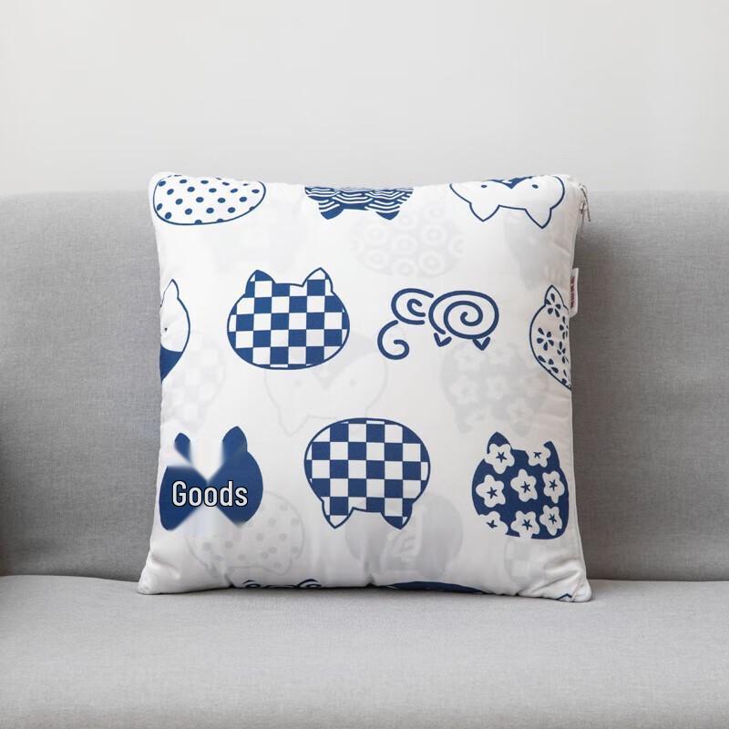 Maneki-Neko Lucky Cat Convertible Pillow Blanket
