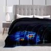 1pc Blue Tiger with Red EyesCartoon Blanket,Portable Throw for Travel , All-Season Cozy Blanket,Ideal Gift for Christmas, BirthdaysPB038