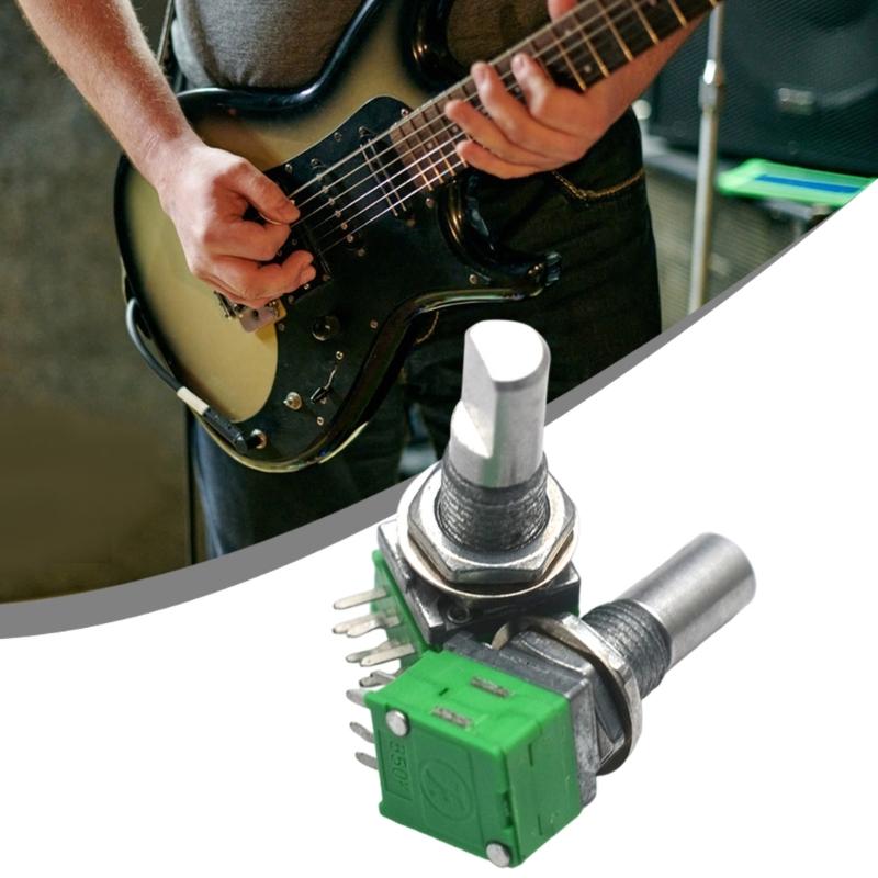 Set of 2 Professional Noise Cancelling Guitar Volumes Tone Control Stacked Potentiometer Metal Construction for Guitar