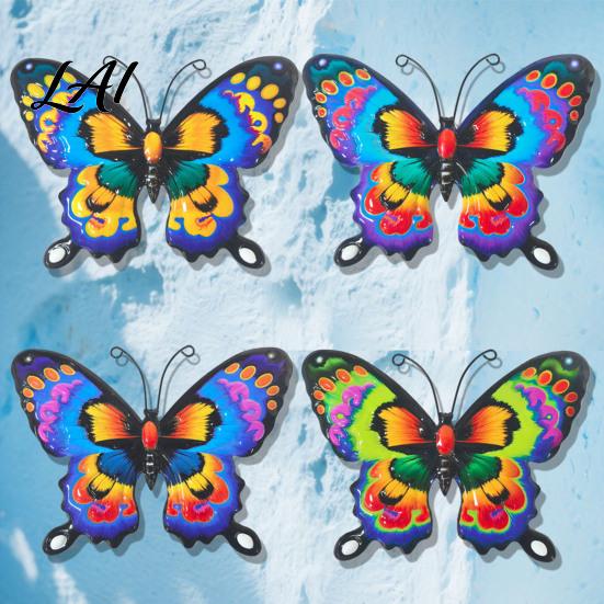 Colorful Iron Wall Sculptures Metal Butterfly Decorations Art Sculpture Hanging Decor Decor Indoor Outdoor for Living Room Bedroom Garden