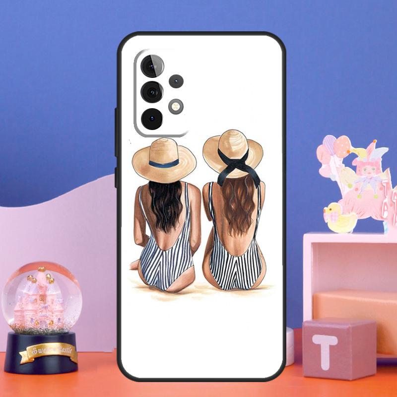 Best Friends BFF Matching Case For Samsung Galaxy A17 A06 A16 A26 A36 A56 A55 A35 A15 A32 A52 A13 A33 A53 A14 A34 A54