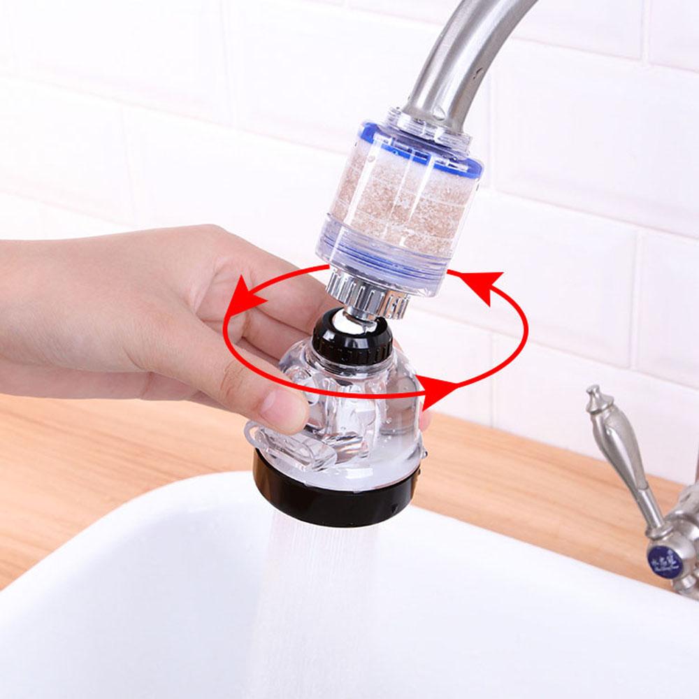 Rotating Aerator Splashproof Purify Water Saver Filter Sink Tap Head Sprayer Nozzle Faucet Extender
