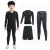 Kids' Summer Sports Compression Set: Quick-Dry Basketball & Football Training Suit, Breathable Fitness Wear for Morning Runs.