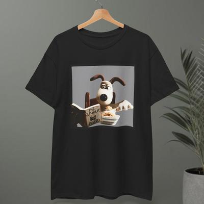 Gromit Shirt and Kids Tshirt | Gromit Reading THE REPUBLIC by PLUTO