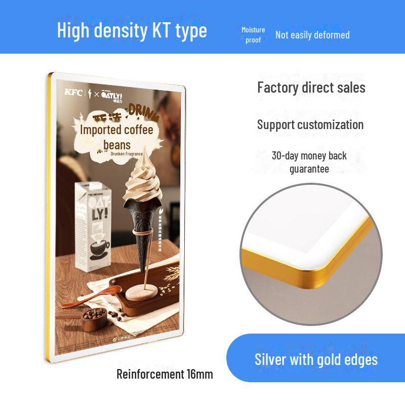 Aluminum Alloy Magnetic Display Board with Rounded Corners for Elevator Billboards