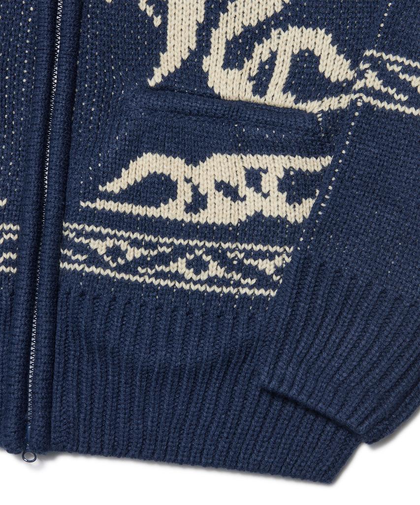 Nomaenyueol Cowichan Hooded Zip-Up - Navy