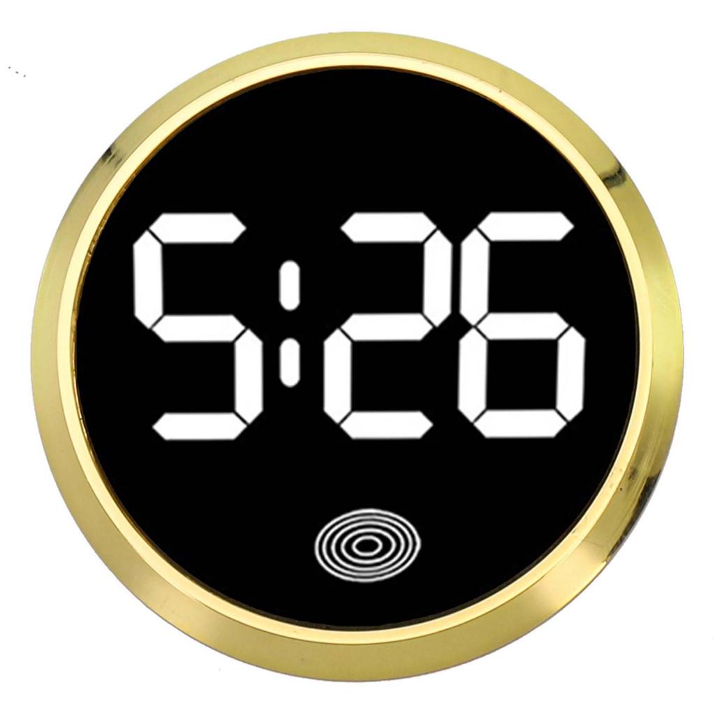 1pc Car Luminous Clock  Automobiles Internal Stick-On Mini Digital Watch Circular LED Electronic Watch Auto Interior Accessories