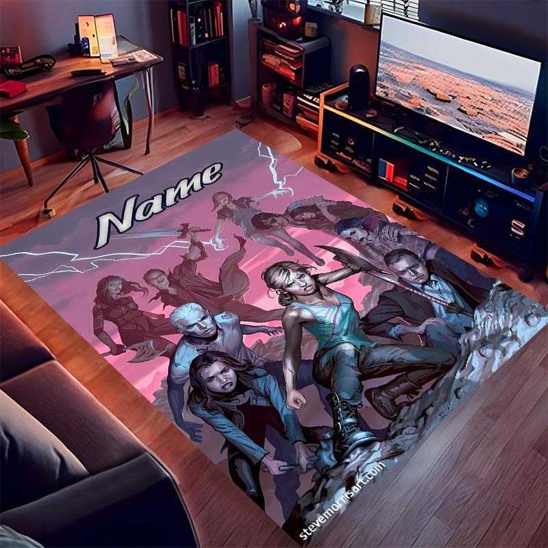 Custom personalization Buffy the Vampire Slayer Print Area Rug - Soft, Washable Non-Slip Indoor Mat,Living Room,Home&Office Decorative Rug
