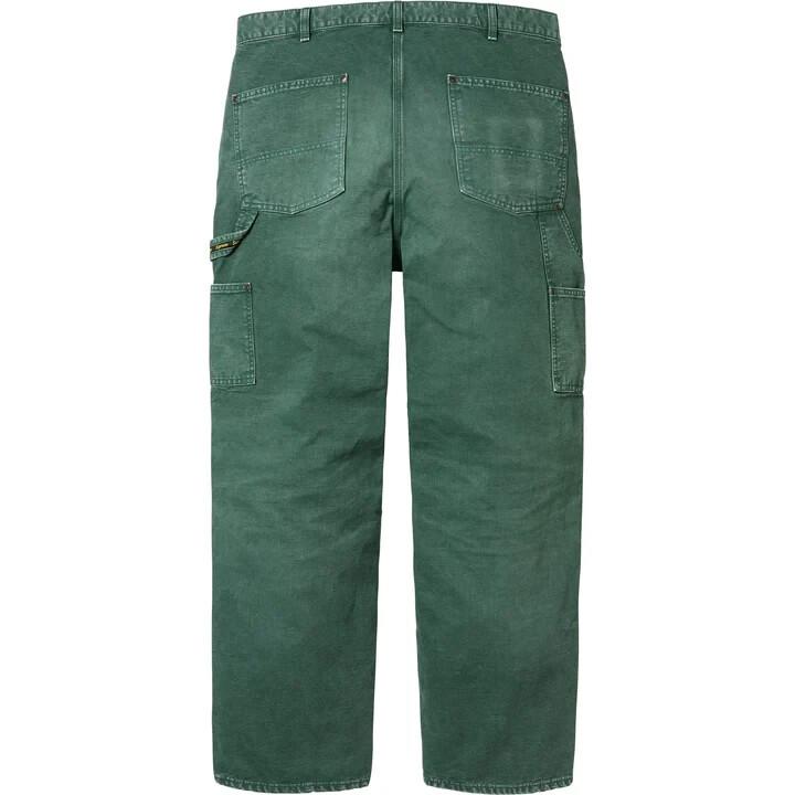 Supreme Worn Double Knee Painter Pant Green