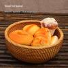 Vietnamese Handmade Rattan & Bamboo Basket for Fruit or Steamed Buns - Round, Simple Design for Household Use