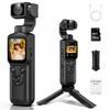4K 75MP Action Camera with Gimbal Auto Image and Touchscreen Autofocus Tracking, 330° Rotation, Wi-Fi Stabilization, 1.72"